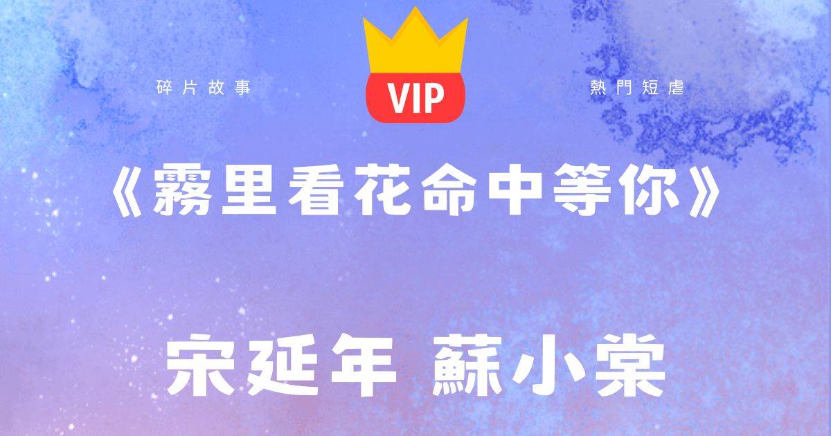 《霧裡看花命中等你》宋延年囌小棠