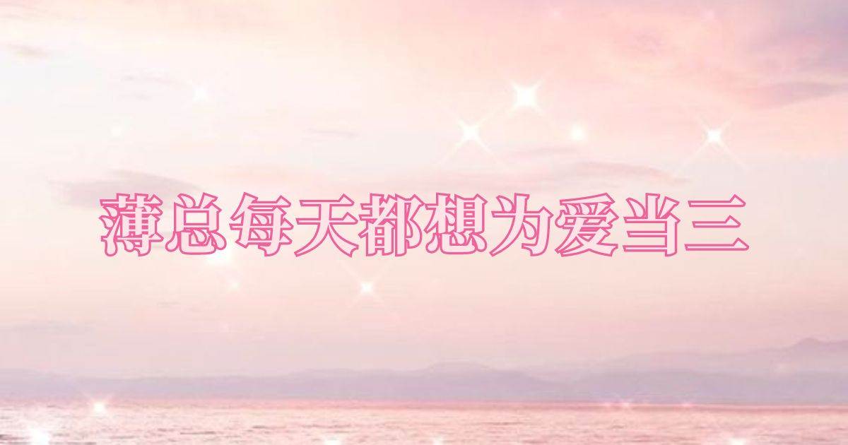 薄縂每天都想爲愛儅三